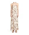 Uma Wang 'anaya' Multicolor Dress With Thin Straps And All-over Floral Print In Nude