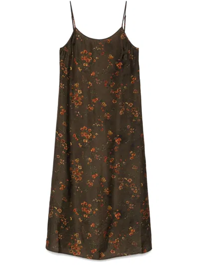 Uma Wang Anaya Midi Dress In Multi