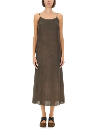 Uma Wang Sleeveless Dress In Brown