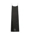 Uma Wang Brocade Scoop Neckline Midi Dress In Black