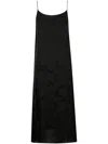Uma Wang Brocade Scoop Neckline Midi Dress In Black