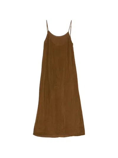 Uma Wang Anaya Long Dress In Brown
