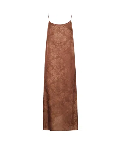 Uma Wang Anaya Long Dress In Dark Pink