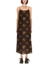 Uma Wang Printed Maxi Dress Sleeveless Design In Black
