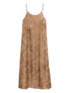 Uma Wang Anaya Midi Dress In Brown