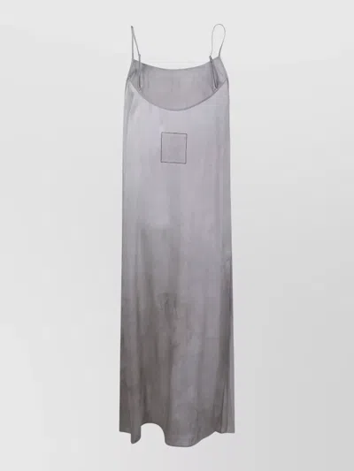 Uma Wang Anaya Midi Dress Low Back Straps In Gray