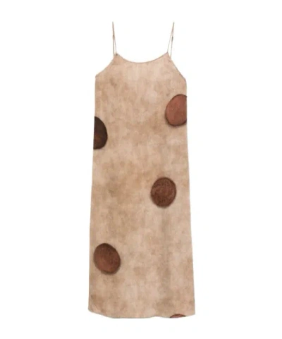 Uma Wang Anaya Polka-dot Midi Dress In Neutral
