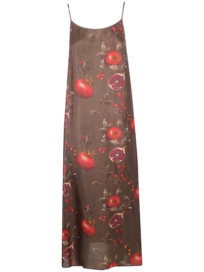 Uma Wang "anaya" Sleeveless Long Dress In Multi