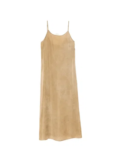 Uma Wang Anaya Spaghetti-strap Dress In Neutral