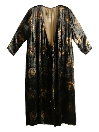 Uma Wang Anthea Tie-waist Midi Dress In Multi