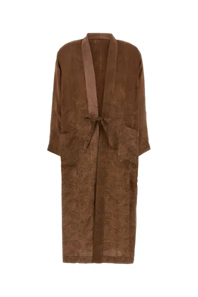Uma Wang Antiqued Viscose Corry Jacket In Brown