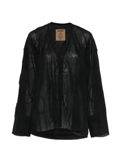 Uma Wang Appliquéd Jacket In Black