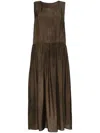 Uma Wang Floral Pattern Dress In Braun
