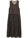 Uma Wang Ardal Dress Woman Tobacco In Multicolour
