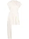 Uma Wang Asymmetric Cotton Blouse In Nude