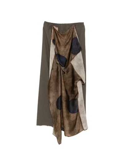 Uma Wang Asymmetric Flared Skirt In Multi