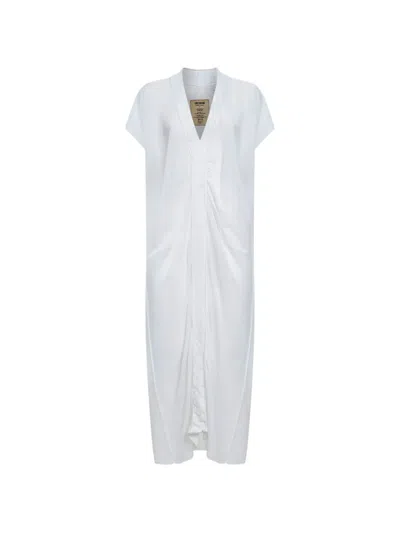 Uma Wang Asymmetric Gathered Dress In White