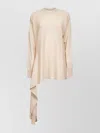 Uma Wang Asymmetric Hem Cashmere Sweater With Long Sleeves In Neutral