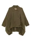 Uma Wang Oversized Asymmetrical Double Breasted Jacket In Animal Print