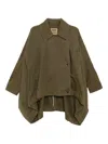 Uma Wang Oversized Asymmetrical Double Breasted Jacket In Green