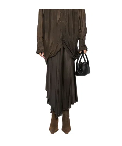 Uma Wang Asymmetrical Skirt In Black