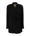 Uma Wang Asymmetrical Suit Jacket In Black