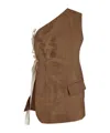 Uma Wang Asymmetrical Vest In Brown