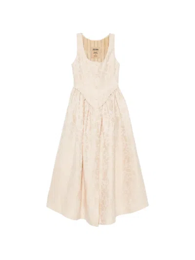 Uma Wang Aveer Midi Dress In Neutral