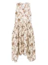 Uma Wang Avery Dress Woman White And Brown In White