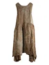 Uma Wang Avery Sleeveless Midi Dress In Brown