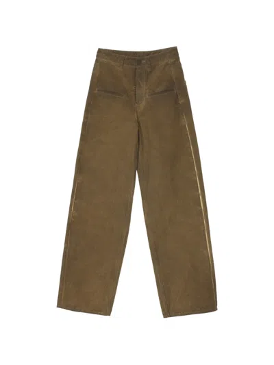 Uma Wang Ball Palazzo Pants In Brown