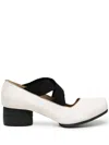 Uma Wang Ballerina Square Toe Elasticated Pumps In White