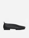 Uma Wang Leather Ballet Flats With An Asymmetric Toe.
