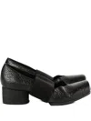 Uma Wang Leather Pumped Ballerina In Black
