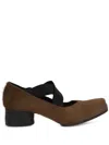 Uma Wang Square-toe Heeled Ballerina Shoes In Brown