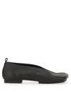 Uma Wang Leather Ballet Flats With An Asymmetric Toe. In Black