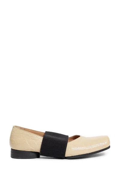 Uma Wang Ballet Flats In Leather In Brown