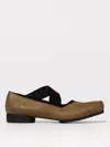 Uma Wang Square-toe Strap-detailed Ballerina Flats In Green