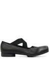 Uma Wang Leather Ballerinas In Black