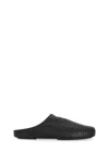 Uma Wang Square Toe Slip-on Slippers In Black