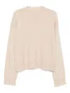 Uma Wang Beige Frayed Hem Wool Sweater In Neutral