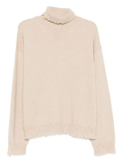UMA WANG WOMEN BEIGE HIGH-NECK SWEATER, M LUXURY SWEATERS & KNITWEAR FOR WOMEN DARVEYS