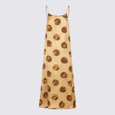 UMA WANG BEIGE VISCOSE DRESS