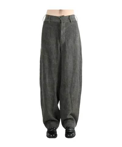 Uma Wang Belt Loop Casual Pants In Black