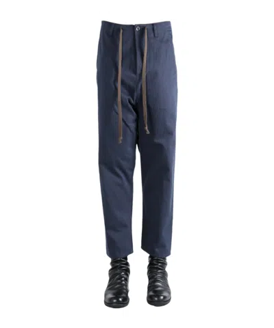 Uma Wang Belt Loop Casual Pants In Blue
