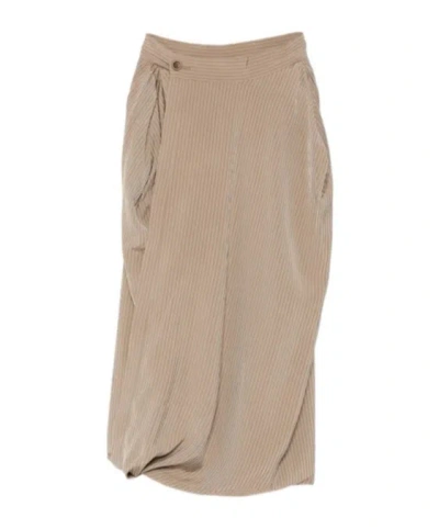 Uma Wang Belt Loop Midi Skirt In Pink