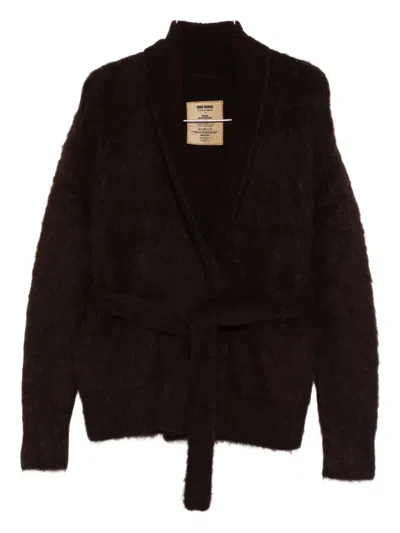 Uma Wang Belted Cardigan In Black