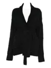 Uma Wang Belted Cardigan In Black