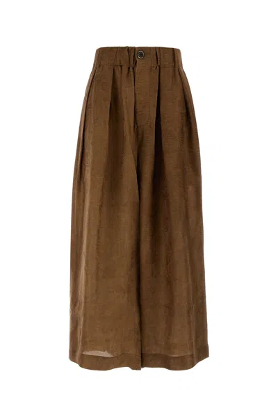 Uma Wang Biscuit Viscose Blend Poetic Wide-leg Pant In Light Brown