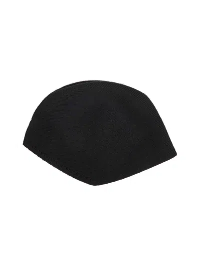 Uma Wang Black Cashmere Knit Bucket Hat